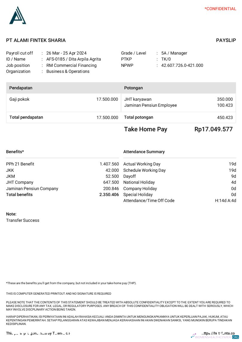 Download PT Alami Fintek Sharia payslip template in Word and PDF formats.pdf, 1 Photoshop template